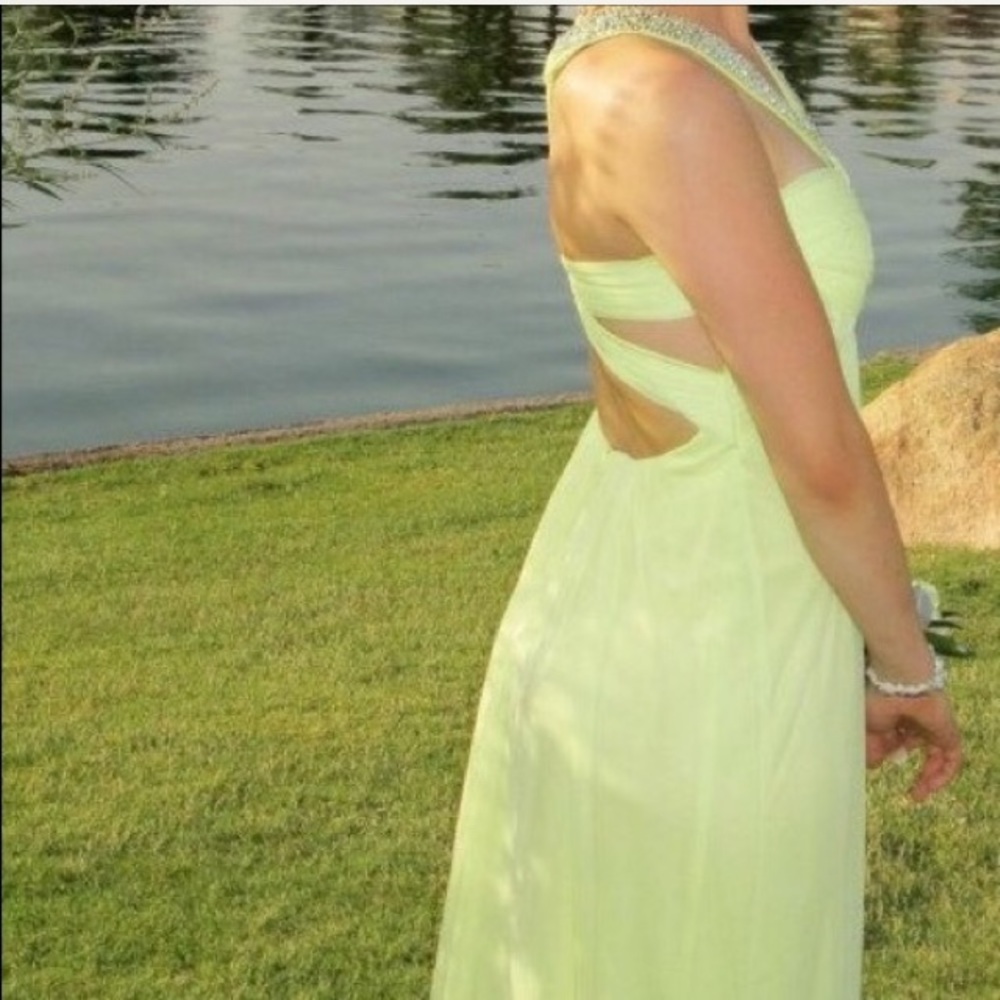 Chartreuse Prom dress